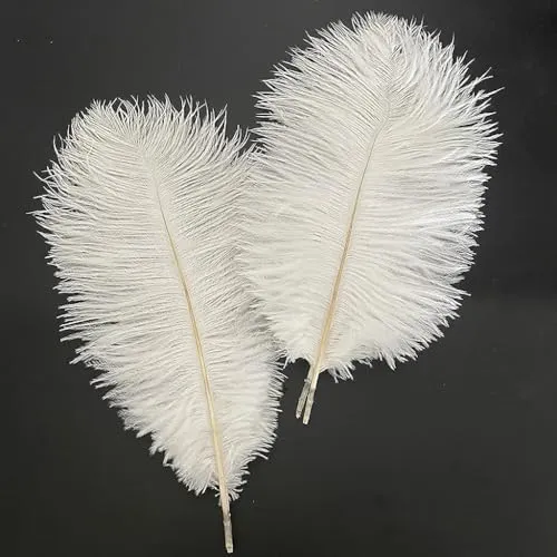 10pcs Artificial Ostrich Feathers - Wedding Decoration & Halloween Party