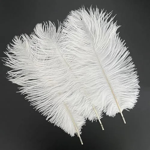 10pcs Artificial Ostrich Feathers - Wedding Decoration & Halloween Party