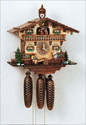 11" Musical Children on Teeter Totter German Cuckoo Clock