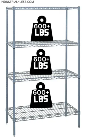 1436GY | 14" x 36" Gray Epoxy Shelving Unit