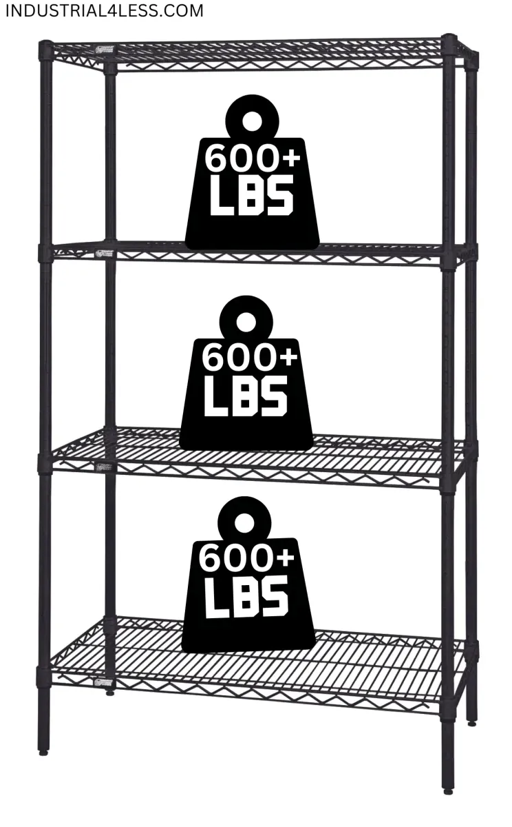 1854B | 18" x 54" Black Epoxy Shelving Unit