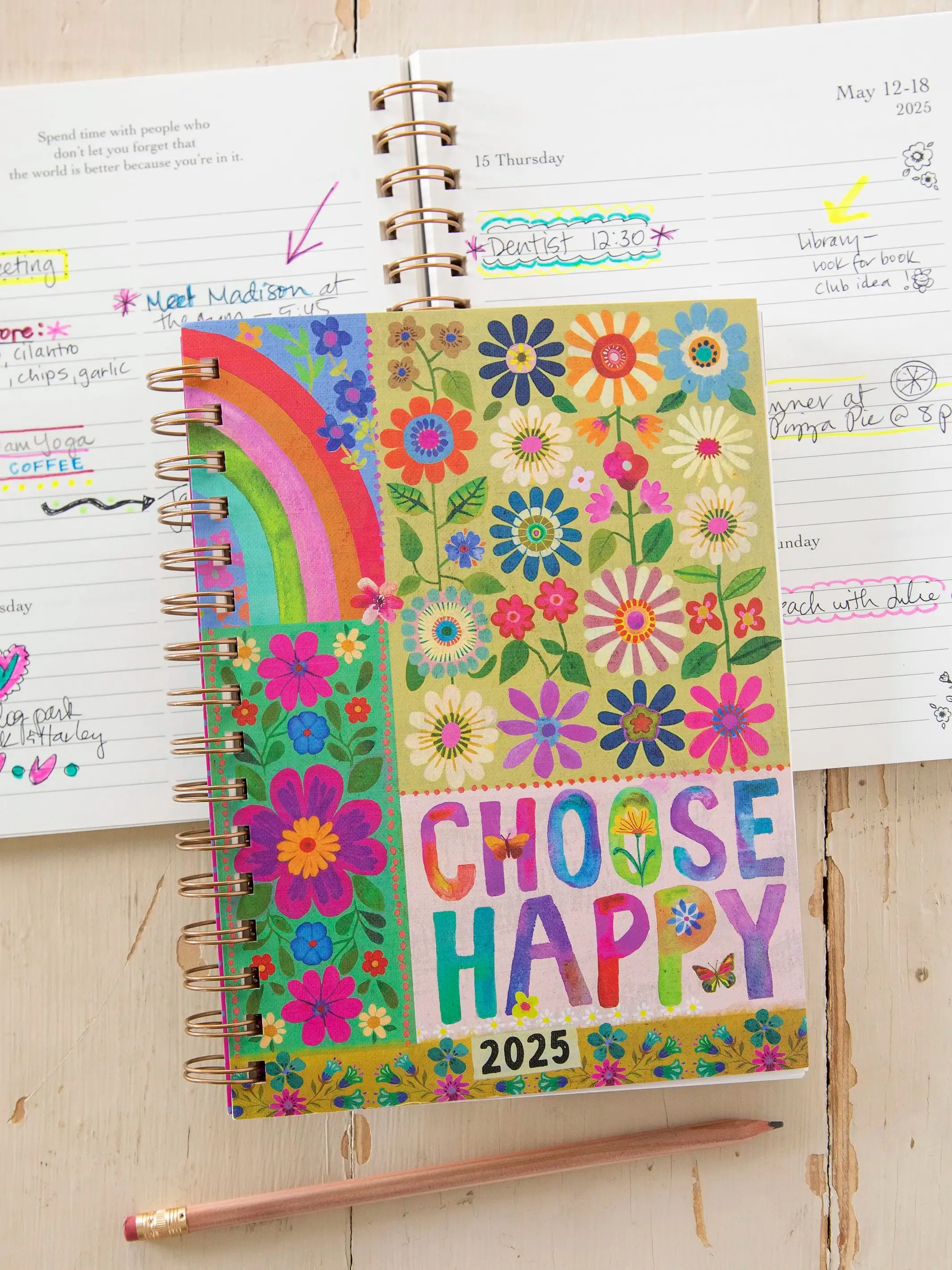 2025 12 Month Planner - Choose Happy