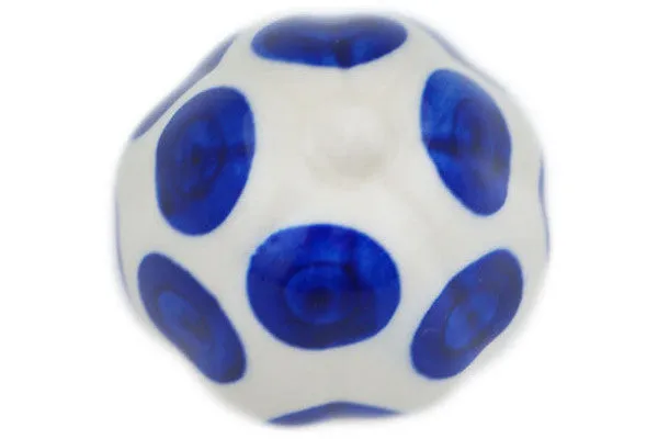 2" Pumpkin Figurine - Blue Polka Dot Beauty