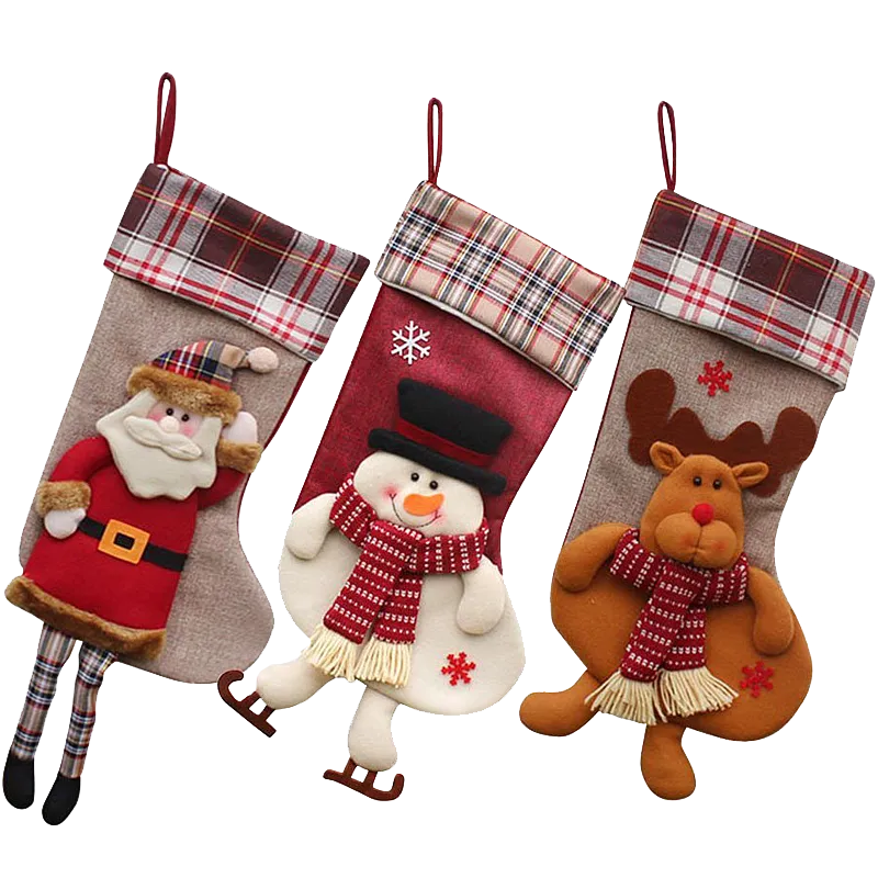 3 PCS SeT-18- Christmas Stockings