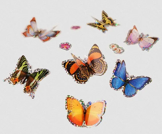 3D Butterfly Stickers