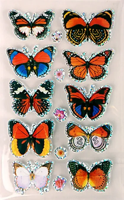 3D Butterfly Stickers