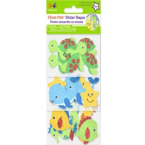 3D Foam-Fun Glitter Stickers Sea Life