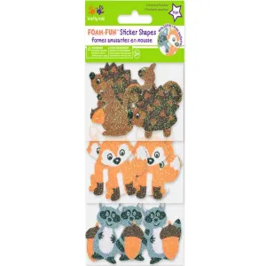 3D Foam-Fun Glitter Stickers Wilderness Friends