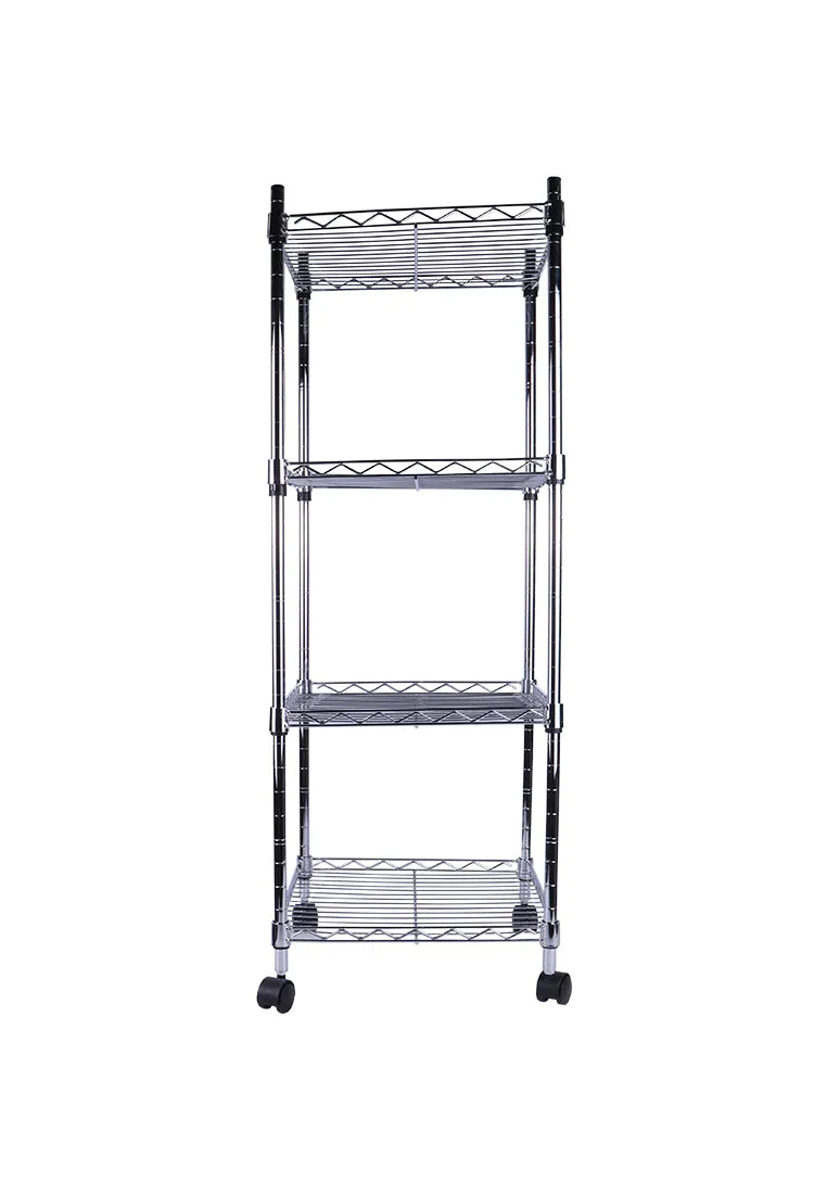 4-Tier Wire Chrome Shelves