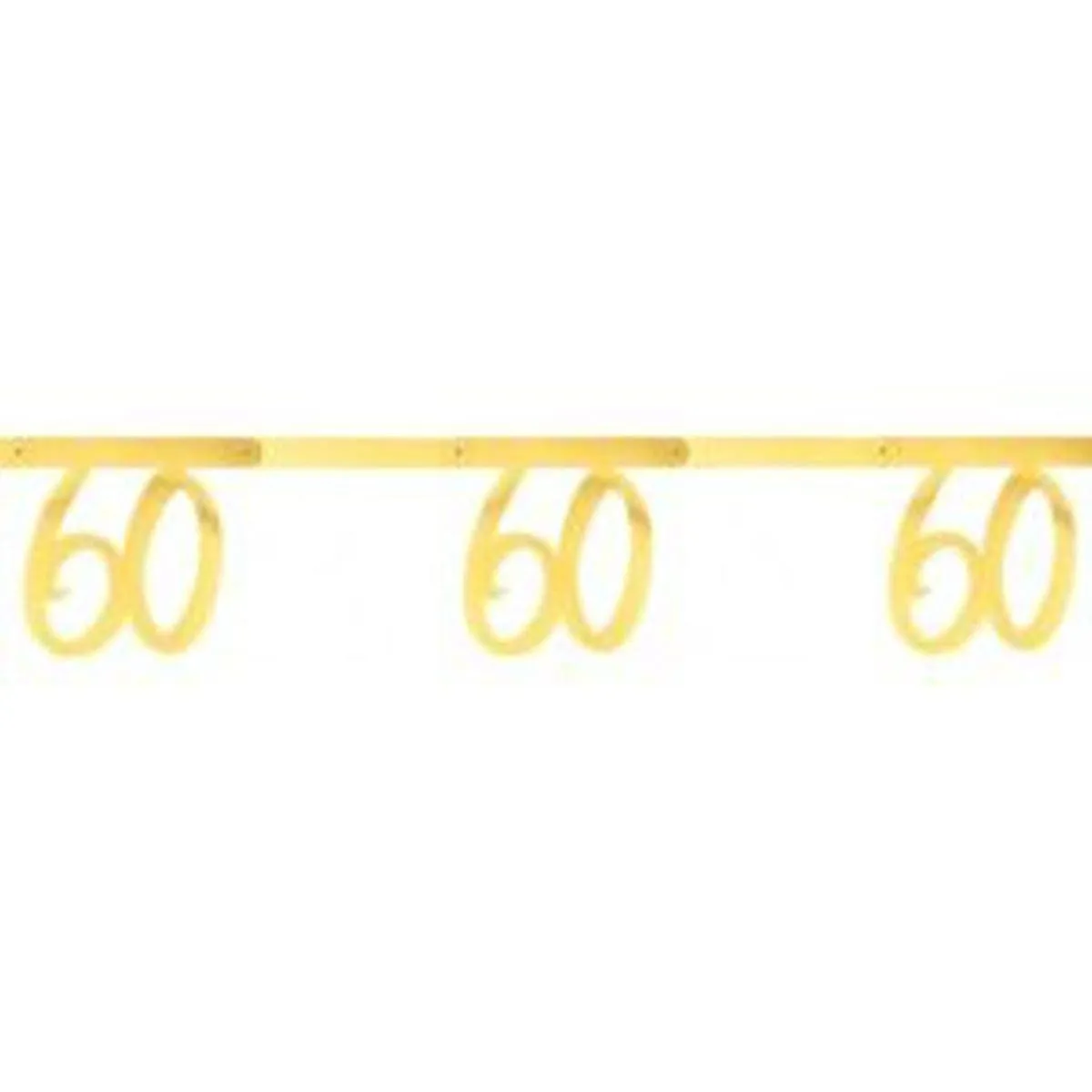 60 Years Old Birthday Banner, Metallic Gold