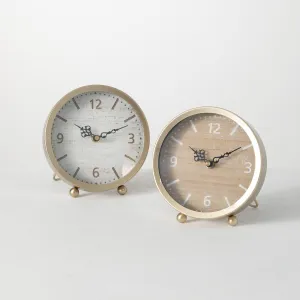 6.5” Golden Rimmed Desk Clock