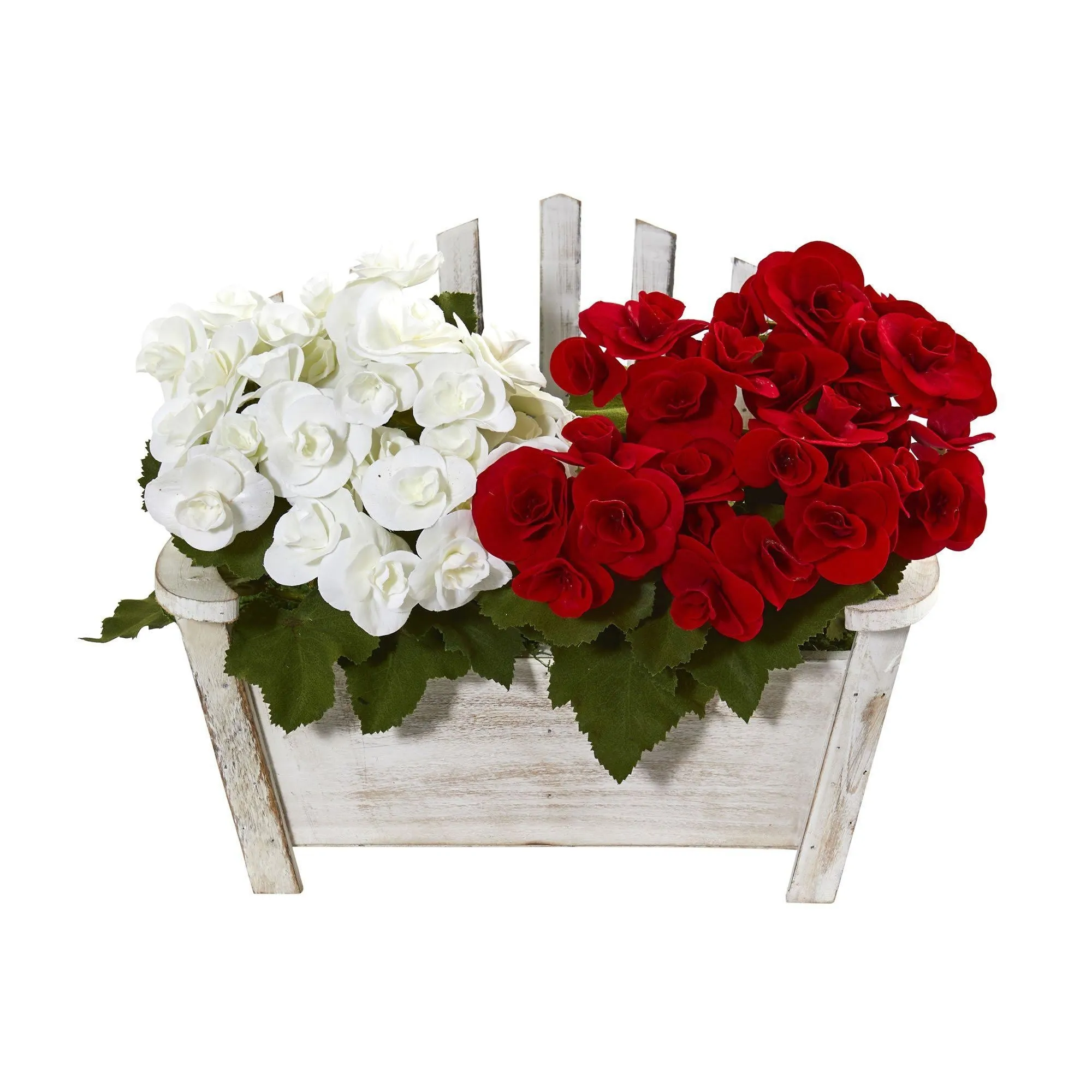 Begonia Artificial Arrangement in Chair Planter