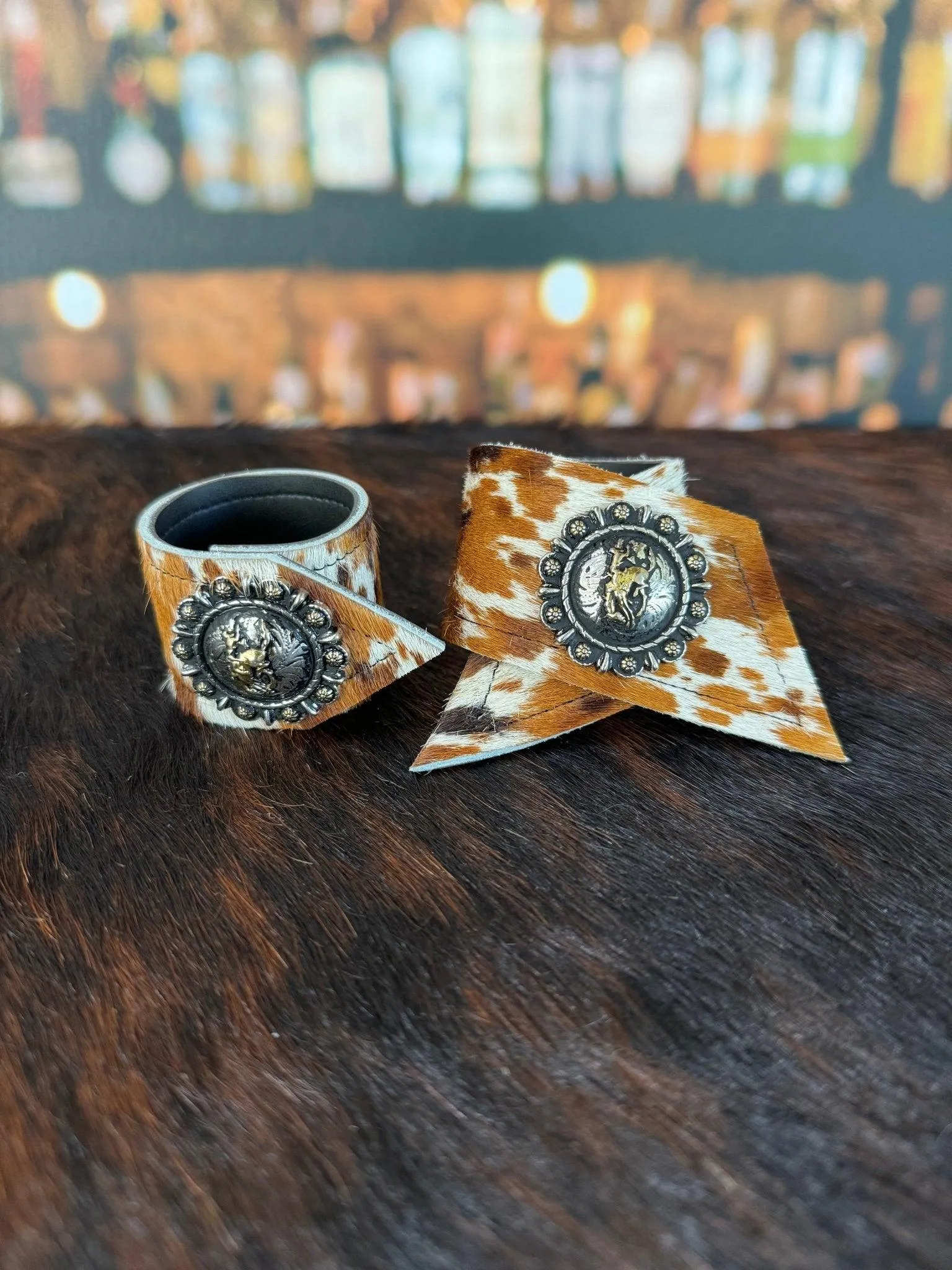 Best of the West Cowhide Western Napkin Rings