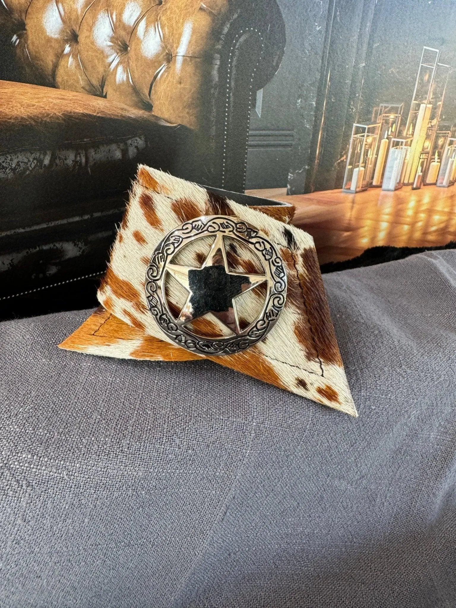 Best of the West Cowhide Western Napkin Rings