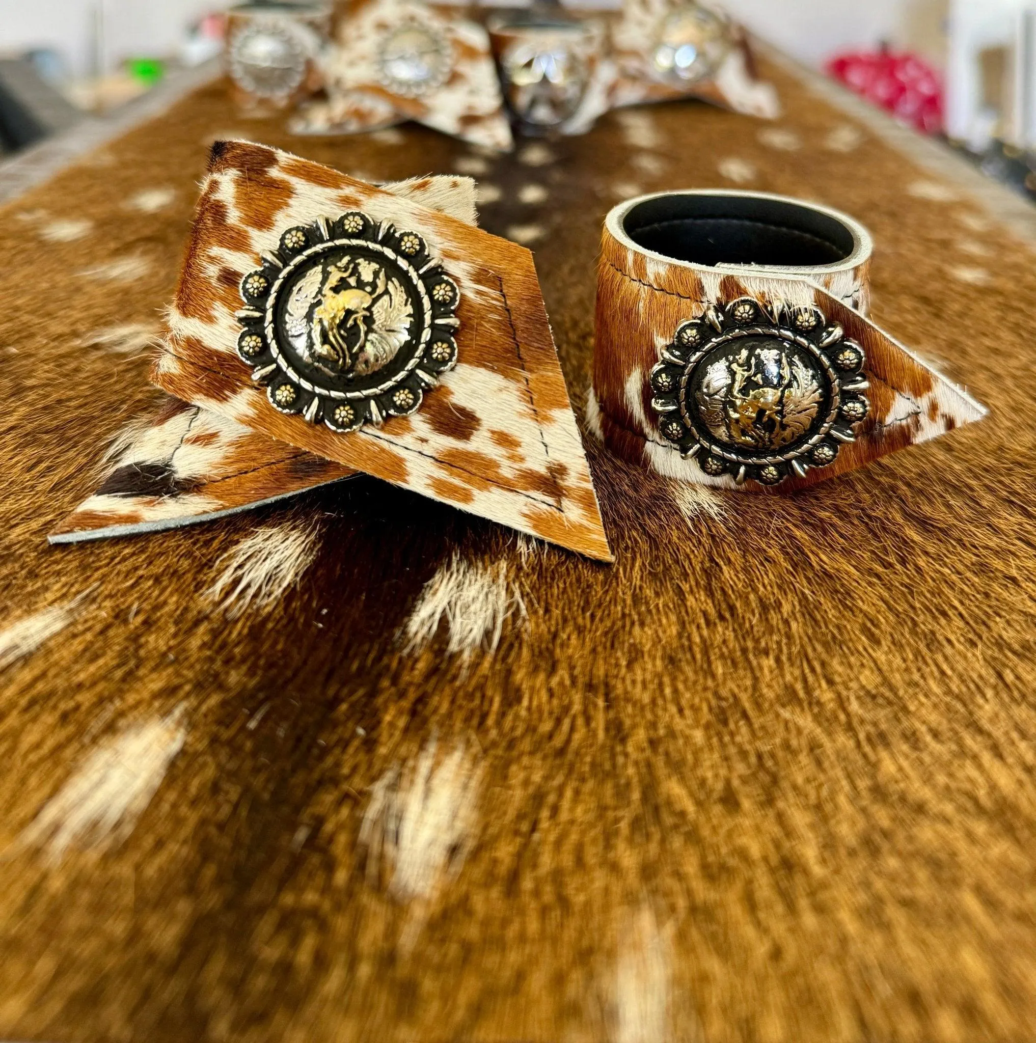 Best of the West Cowhide Western Napkin Rings