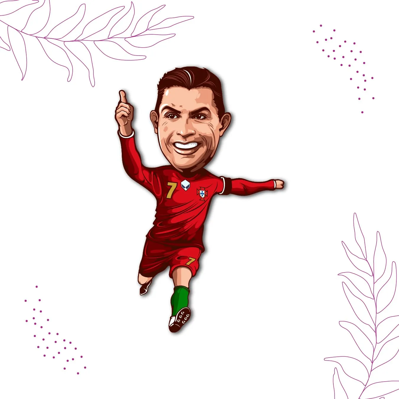 Bhai Please Ronaldo Wooden Fridge Magnet (Pack of 1) | Football, Soccer, Clubs, Sports | Gift for Husband, Boyfriend, Men, Football Fans |Birthday