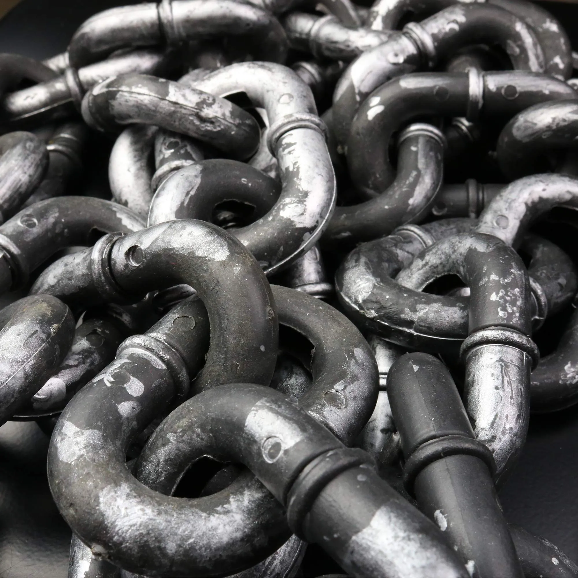 Black and Silver Large Link Chain