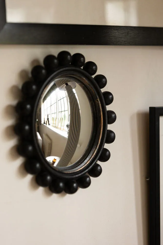 Black Bobbin Convex Mirror