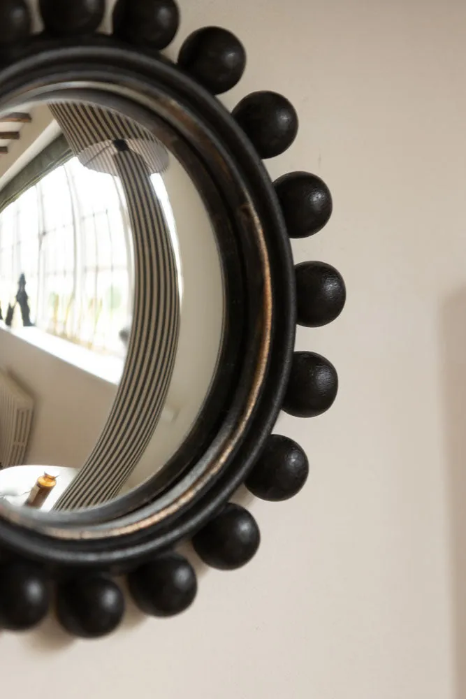 Black Bobbin Convex Mirror