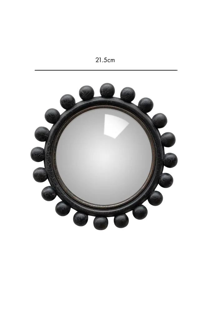 Black Bobbin Convex Mirror