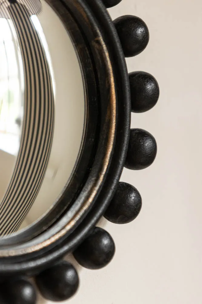 Black Bobbin Convex Mirror