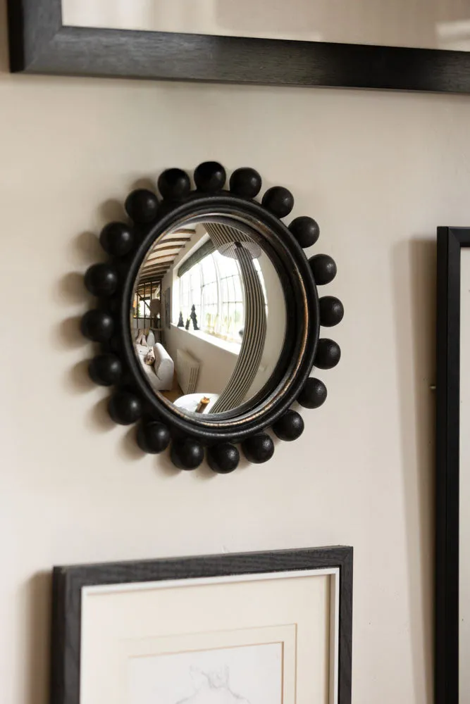 Black Bobbin Convex Mirror