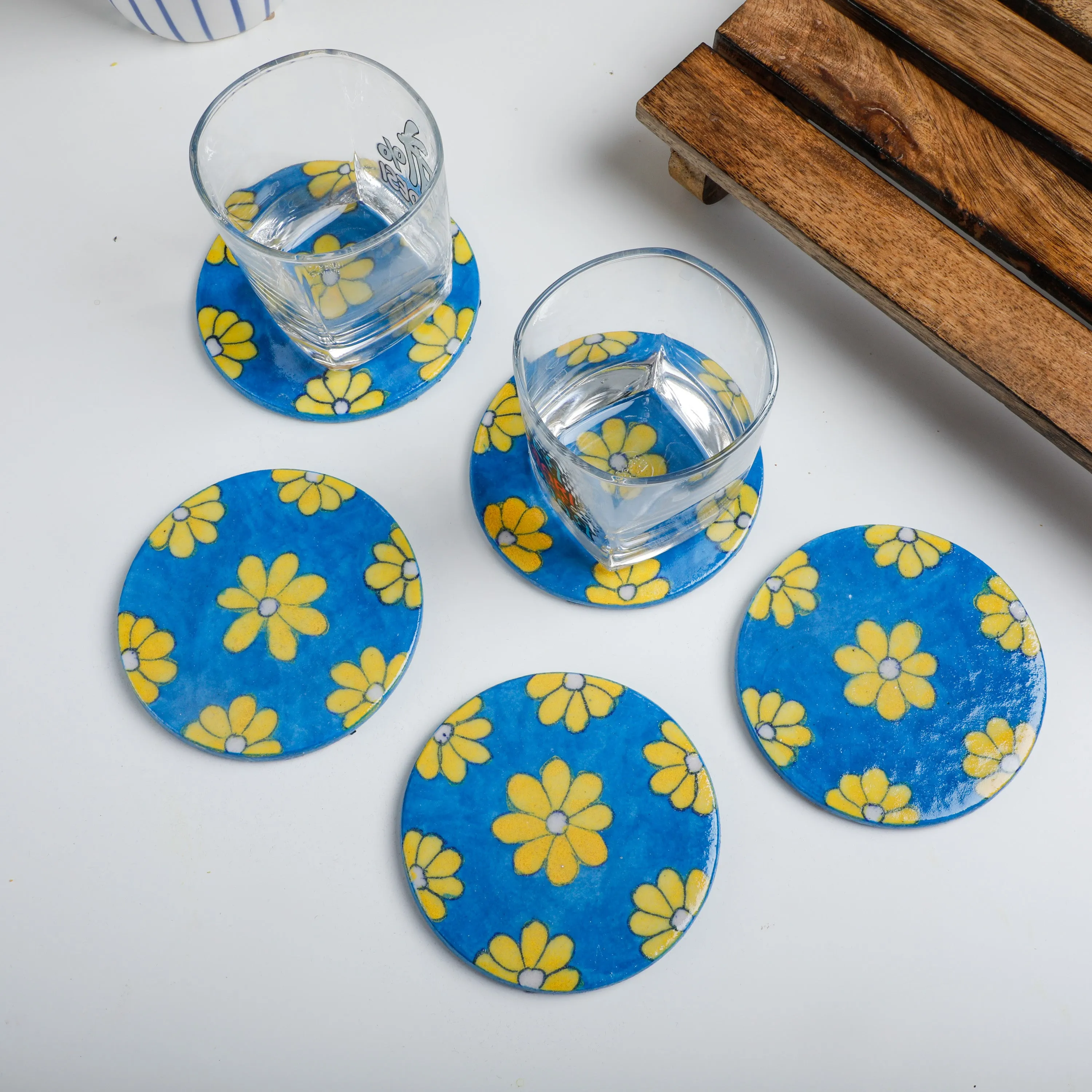 Blue Table Coasters