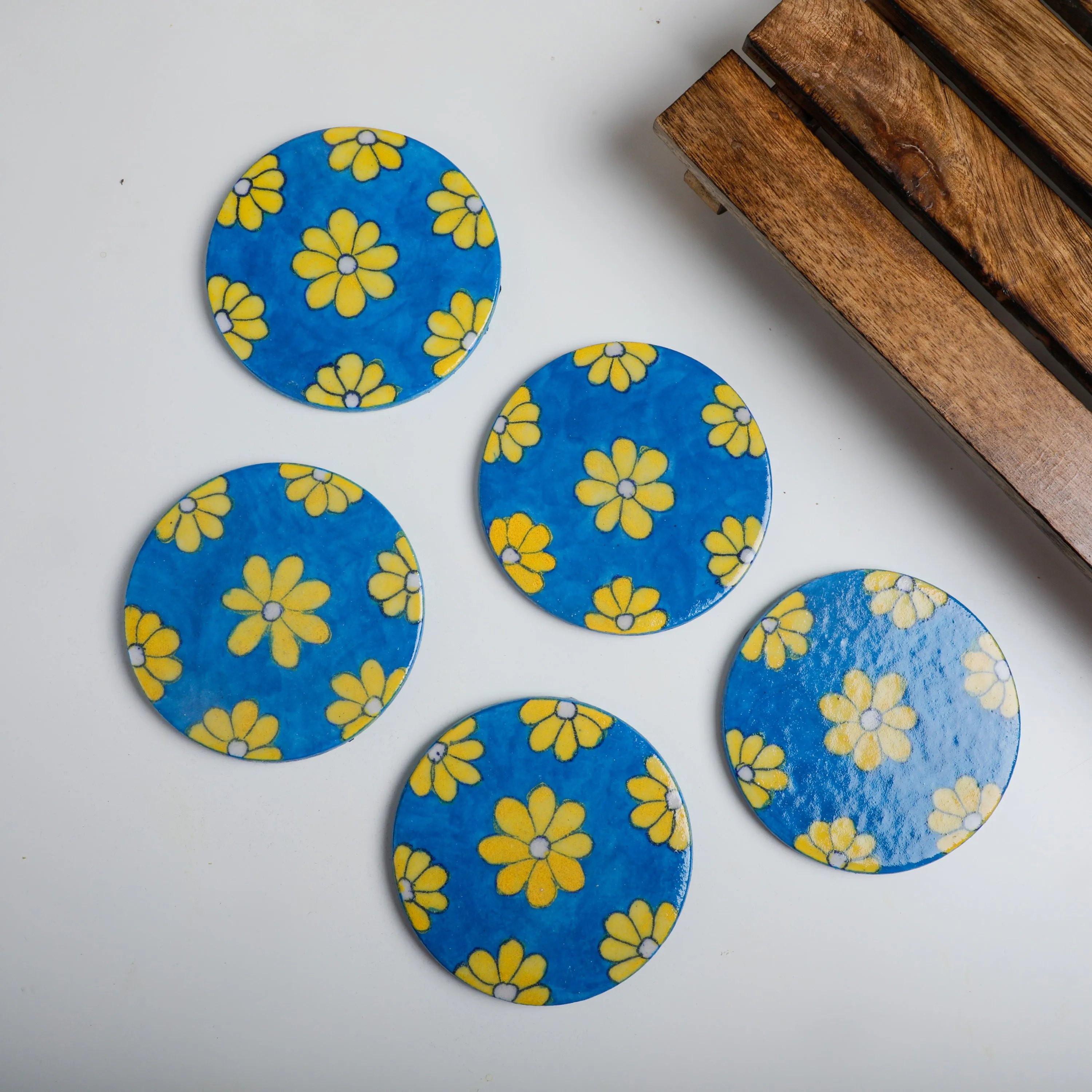 Blue Table Coasters