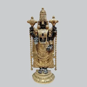 Brass Balaji with Black & Gold Finish 47 in