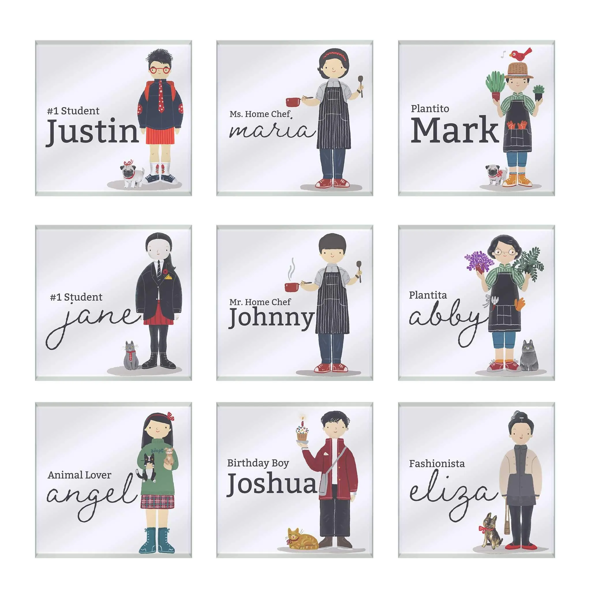 Characters Personalized Glass Coaster