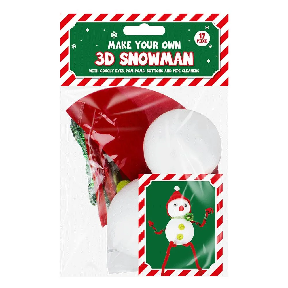 Christmas Make Your Own 3D Snowman Kit