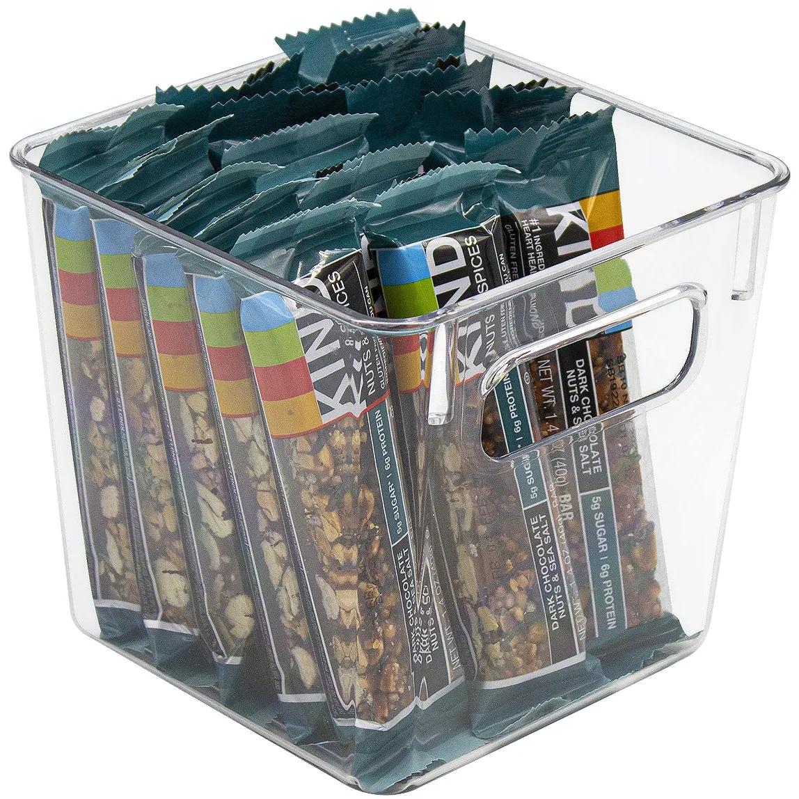 Clear Plastic Storage Bins with Handles (4 Pack)