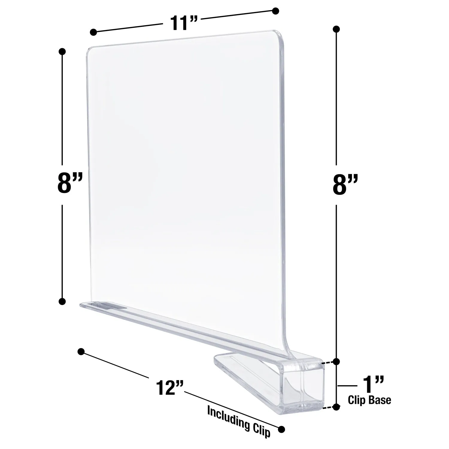 Clear Shelf Divider Set (Clip-On)