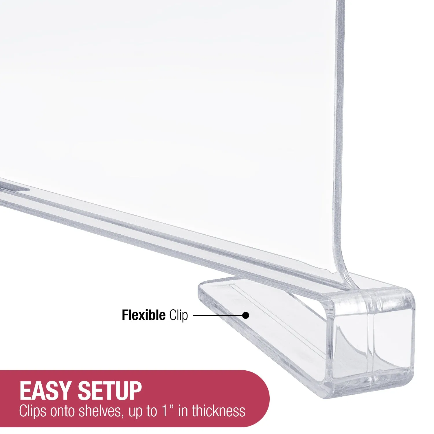 Clear Shelf Divider Set (Clip-On)