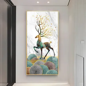 Colorful Rare Deer Luxury Crystal Wall Art