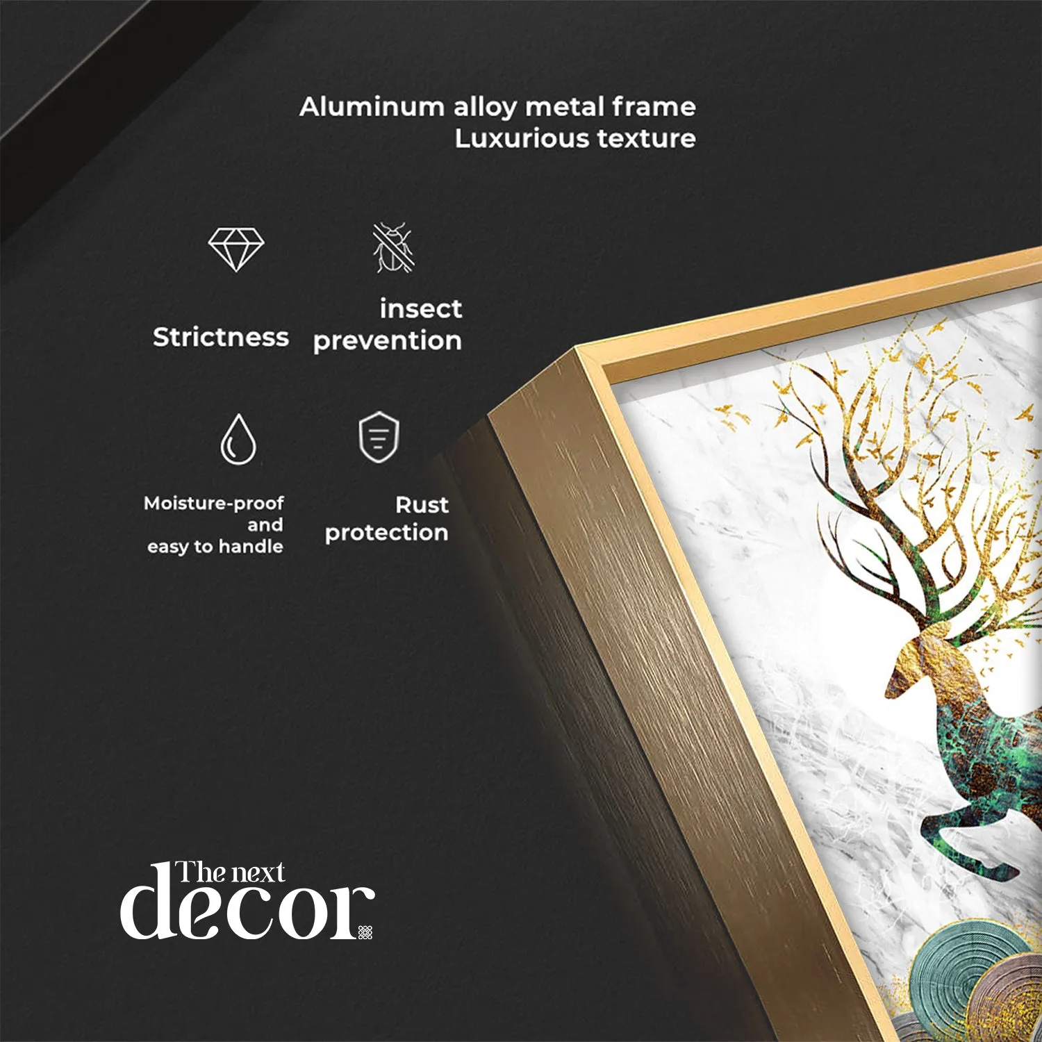 Colorful Rare Deer Luxury Crystal Wall Art