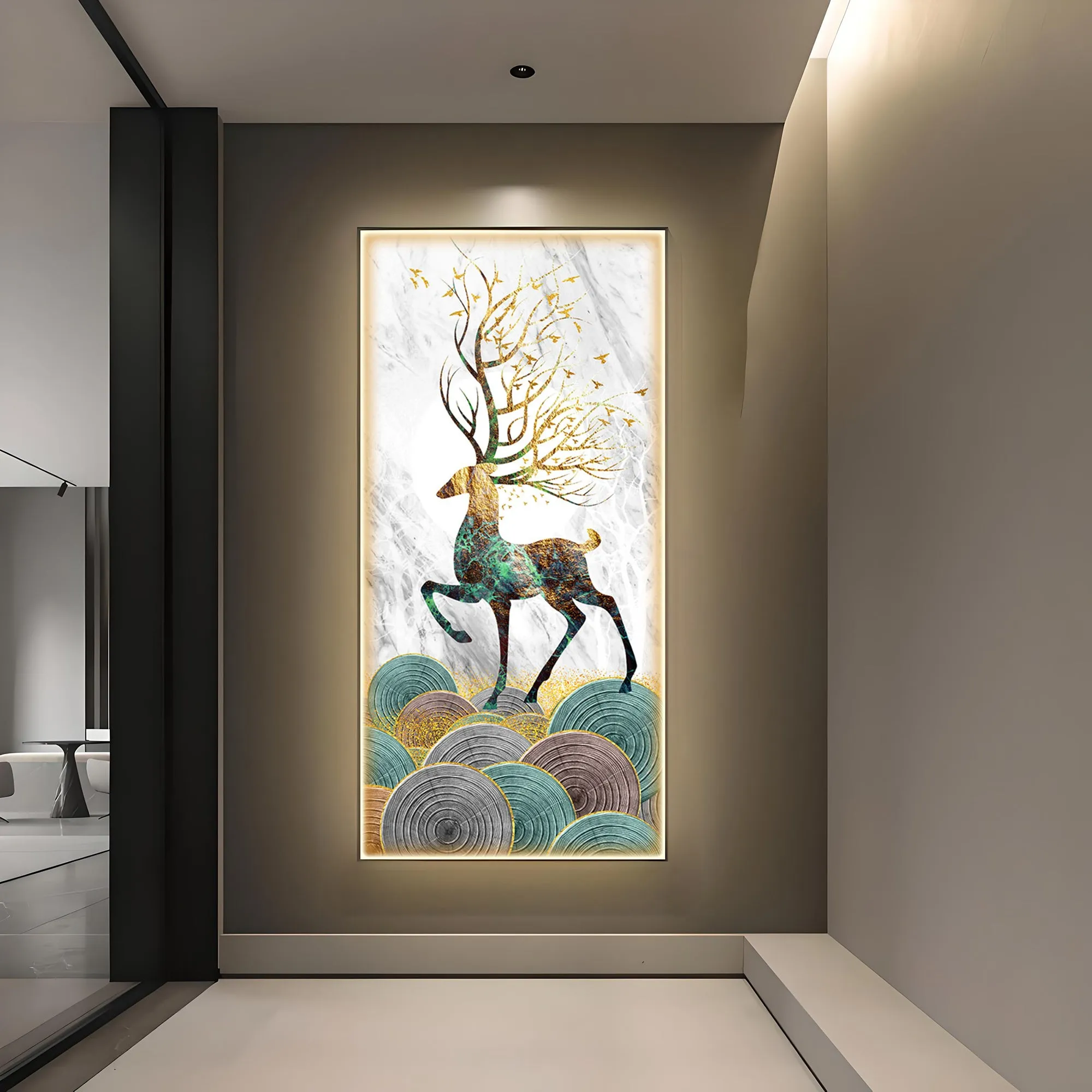 Colorful Rare Deer Luxury Crystal Wall Art