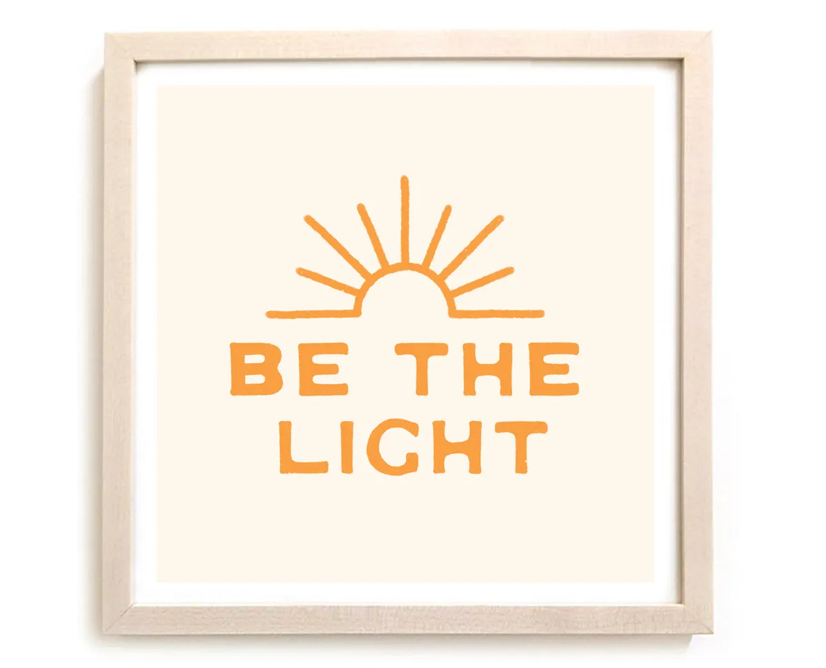 Contemporary Art Print "Be The Light" Creme