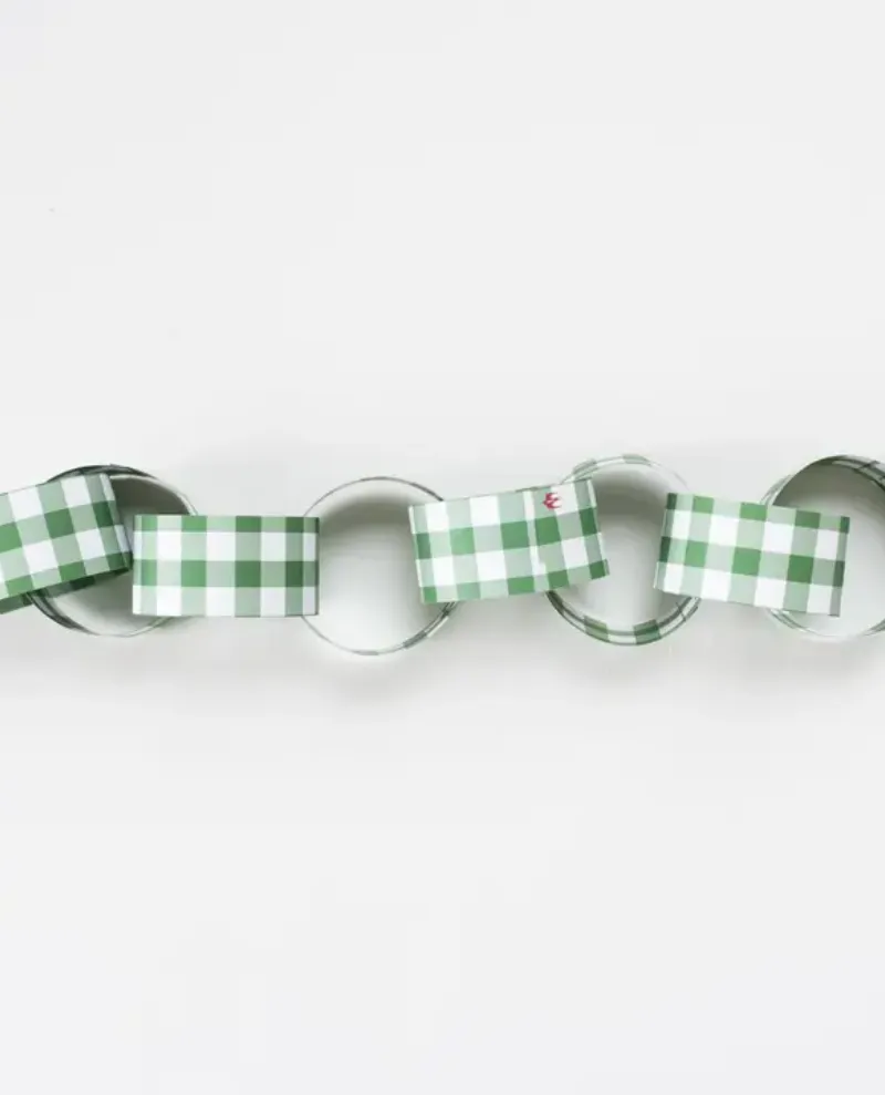 Cotton Clara Green Gingham Paper Chain Kit