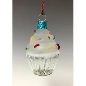 Cupcake Glass Ornament by Sage Churchill-Foster, Sage Studios