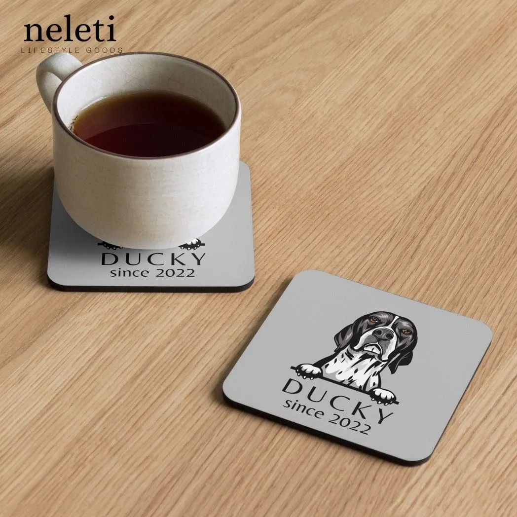 Custom Coasters with Dog Breed Print at Neleti.com