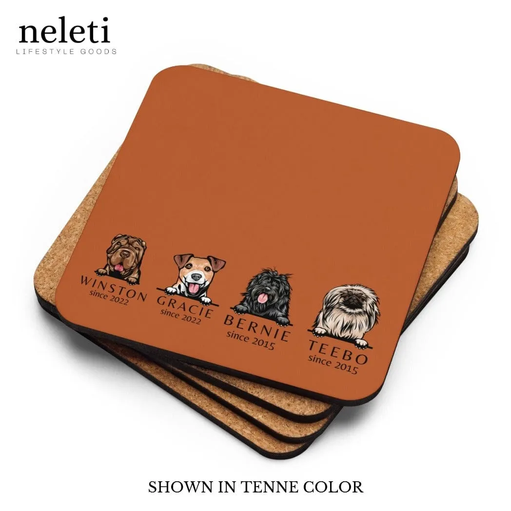 Custom Coasters with Dog Breed Print at Neleti.com