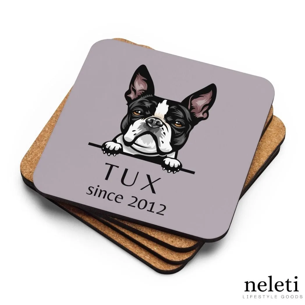 Custom Coasters with Dog Breed Print at Neleti.com