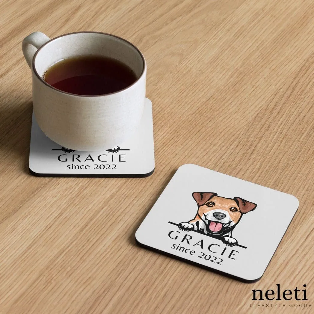 Custom Coasters with Dog Breed Print at Neleti.com