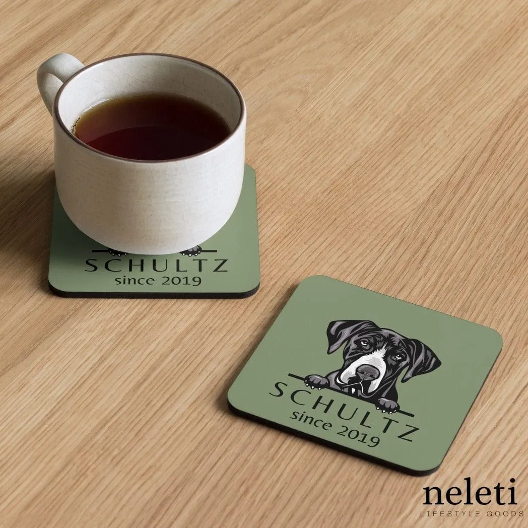 Custom Coasters with Dog Breed Print at Neleti.com