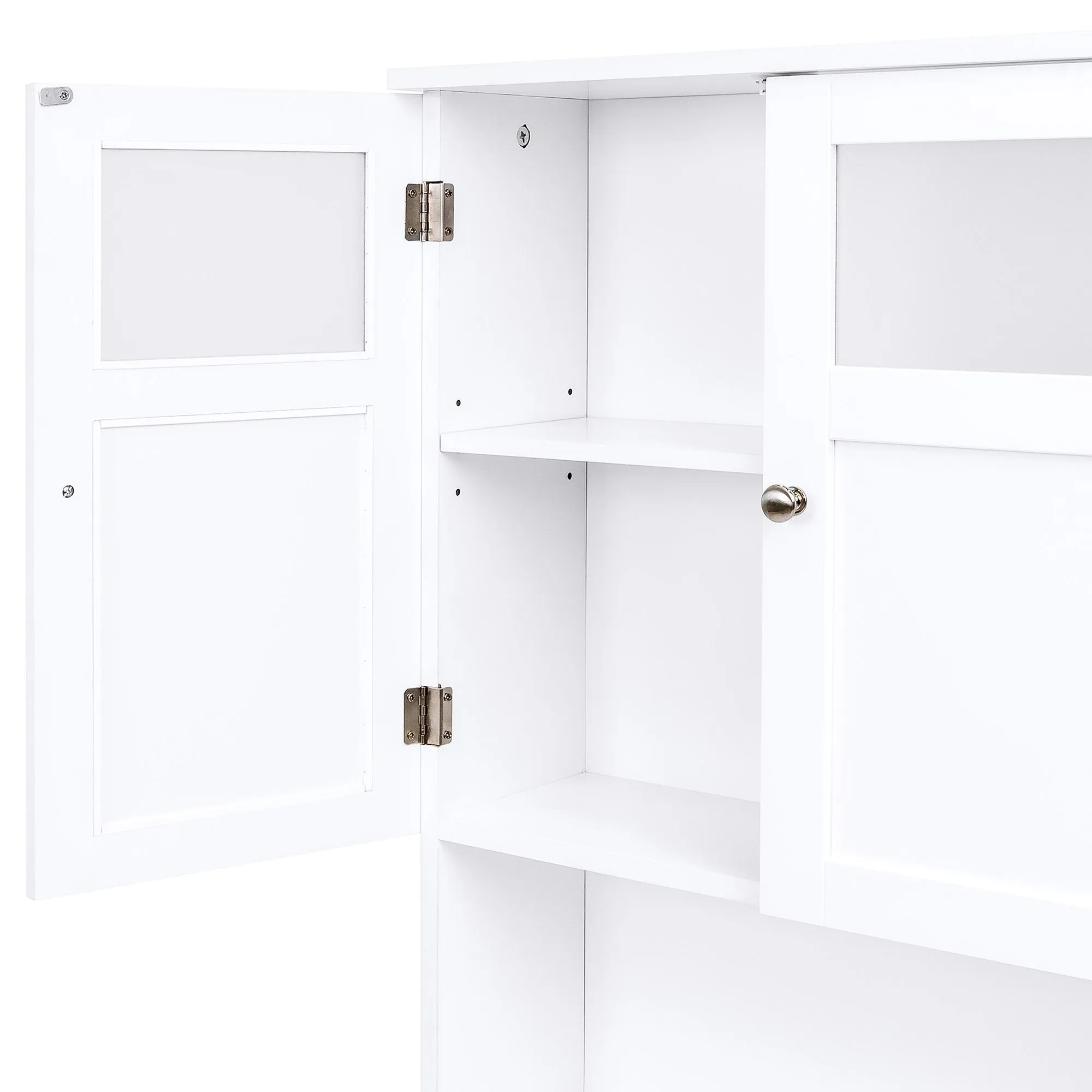 Double Door Over-the-Toilet Bathroom Storage Cabinet