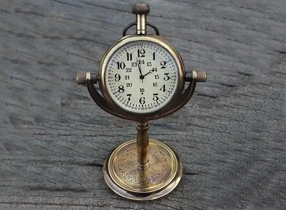 Enhancing Productivity with a Study Table Brass Clock Time Management