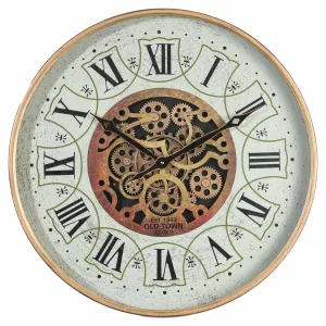 Est 1983 Round Moving Cogs Wall Clock