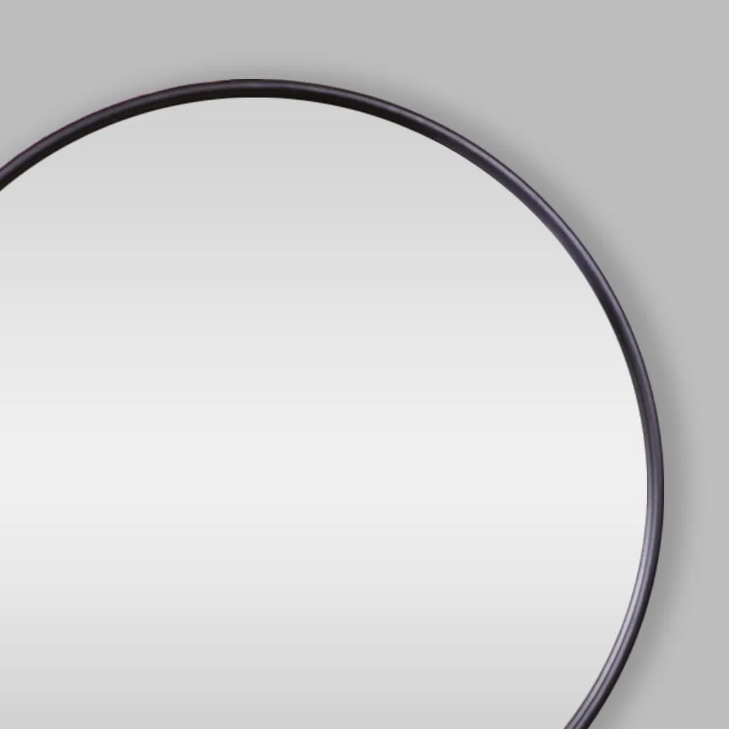 Fallon Mirror - Black Round Mirror