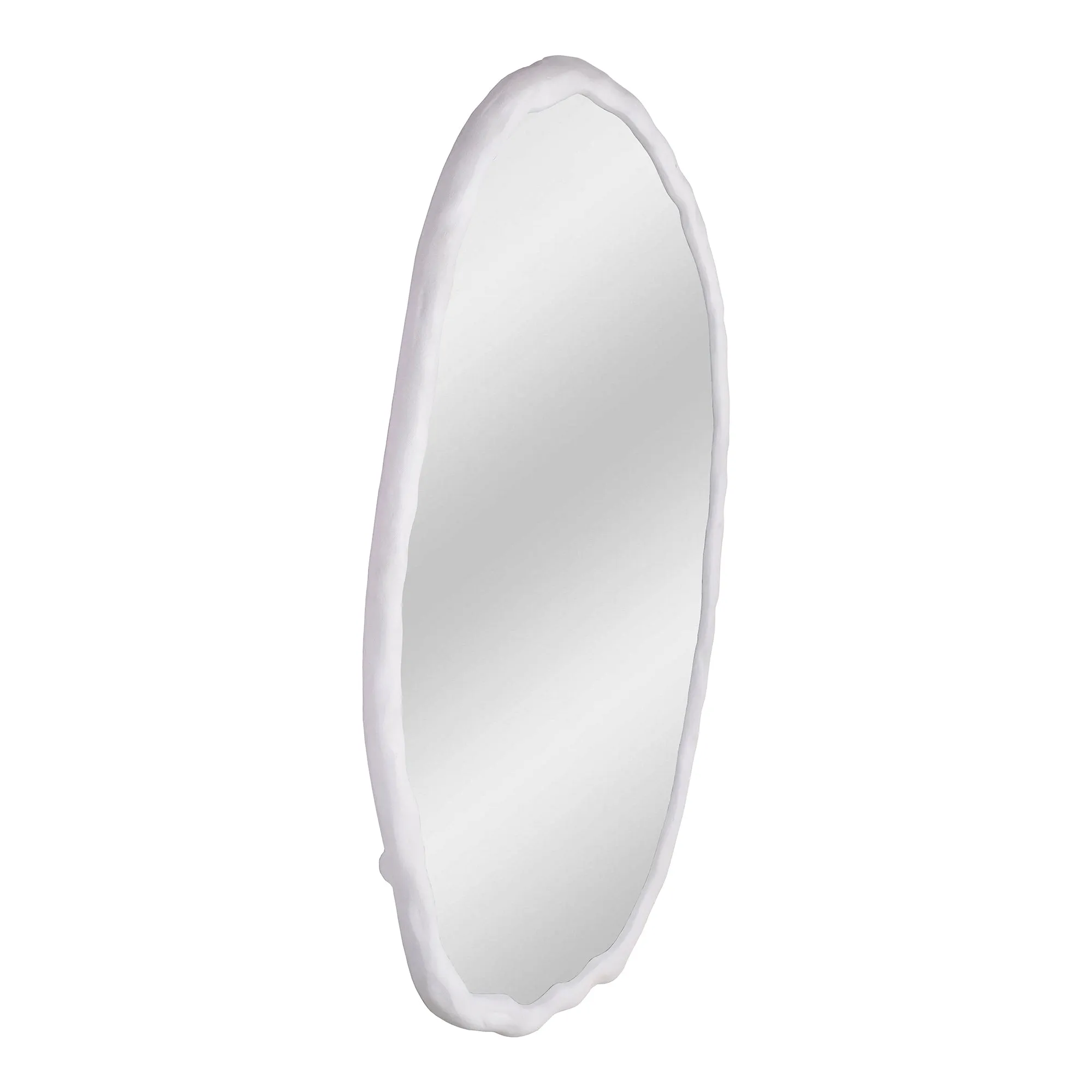 Foundry Mirror Oval White